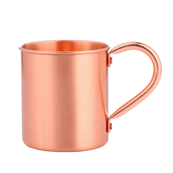 Tasse en Cuivre Tasse à Boire en Cuivre Pur avec Rebord Roulé Corps Droit Design pour Café Bière Cocktail Eau Boisson Service Maison Bar Cuisine Vaisselle