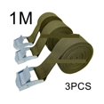 thumbnail image 2 of 3pcs 1 Meter Cargo Straps with Metal Buckle - Quick Release Lashing Tie-Down Belt for Car Roof Rack, Motorcycle, Bicycle, Tow Rope, 2 of 5