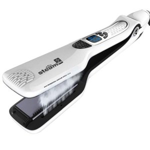 Steam Hair Straightener Brush Ceramic Flat Iron Professional Hair Straightening Iron Comb Electric Hair Crimper Heating Comb