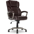 thumbnail image 1 of Pemberley Row Faux Leather Brown Executive Office Chair Adjustable 45.5"H, 1 of 7