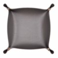 thumbnail image 1 of Key Storage Box Multi-purpose Snap Button Design Faux Leather Desktop Jewelry Cosmetic Plate Tray for Home, 1 of 10