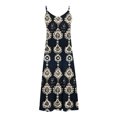 thumbnail image 5 of Ovzne Robes d'Été pour Femmes 2025 Robe pour Femme Robes d'Été pour Femmes Imprimé Sans Manches Col Rond Robe Décontractée Longues Robes Grande Taille Robe Imprimée Liquidation, 5 of 5