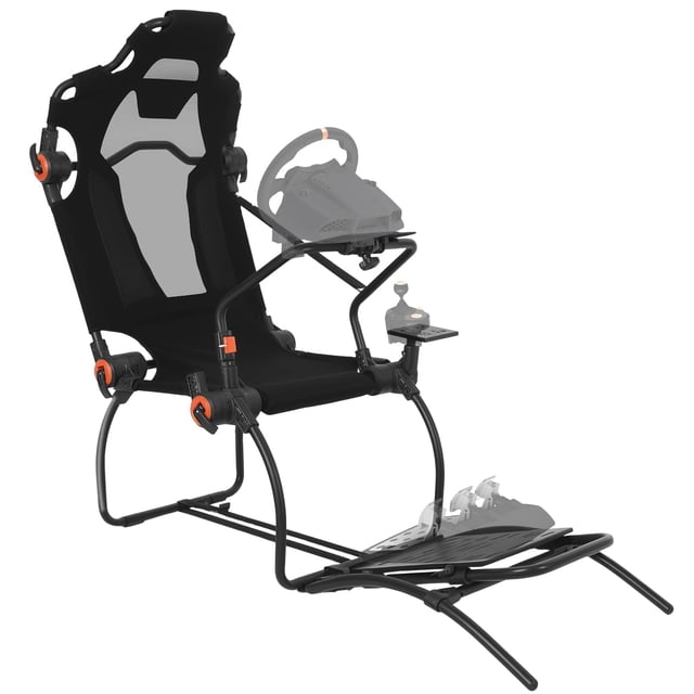 BeesClover Racing Wheel Stand, Foldable Simulator Cockpit for Logitech G923/G920/G29 & Thrustmaster, Adjustable Steering Wheel & Pedal Mount, Compatible with Fanatec, Hori