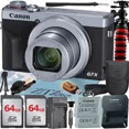 thumbnail image 1 of Canon PowerShot G7 X Mark III Appareil Photo Numérique (Argent) avec 2 Cartes Mémoire 64 Go + Étui + Trépied + ZeeTech Ensemble Professionnel, 1 of 5