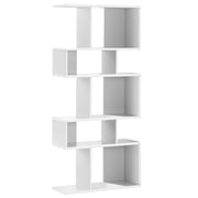 Gymax 5 Cubes Ladder Shelf Freestanding Corner Bookshelf Display Rack Bookcase White