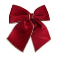 thumbnail image 2 of Wooowa Christmas Small-Size Gold-Trimmed Velvet Bows, Luxe Festive Decor for Gift Bags & Tabletop, 2 of 7