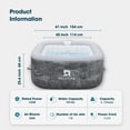 thumbnail image 2 of RELXTIME Inflatable Hot Tub 2 to 4 Person 61 Inch Outdoor Square Portable Home Spa with 110 Soothing AirJets,Spa Cover,Heater Pump,and Filter Cartridges, 2 of 6