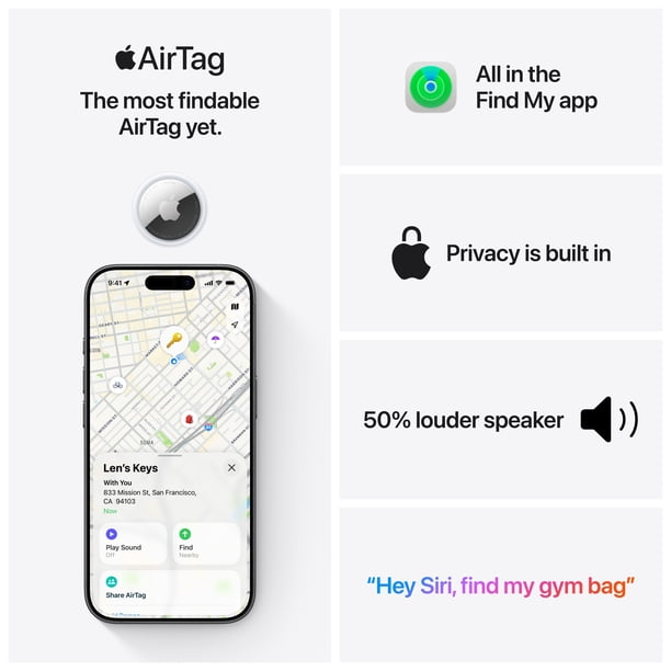 Apple AirTag 4 pack - Walmart.ca