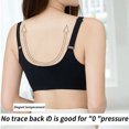 thumbnail image 4 of cfhntfmh Bras for Women Wireless Cute Seamless Front Closure Buttons Bras Convenient Adjustable Strap Plus Size Bras, 4 of 7