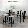 thumbnail image 4 of HOMCOM Ensemble de Table de Bar 6 Pcs avec 2 Tables de Déjeuner 4 Tabourets pour Cuisine, 4 of 10