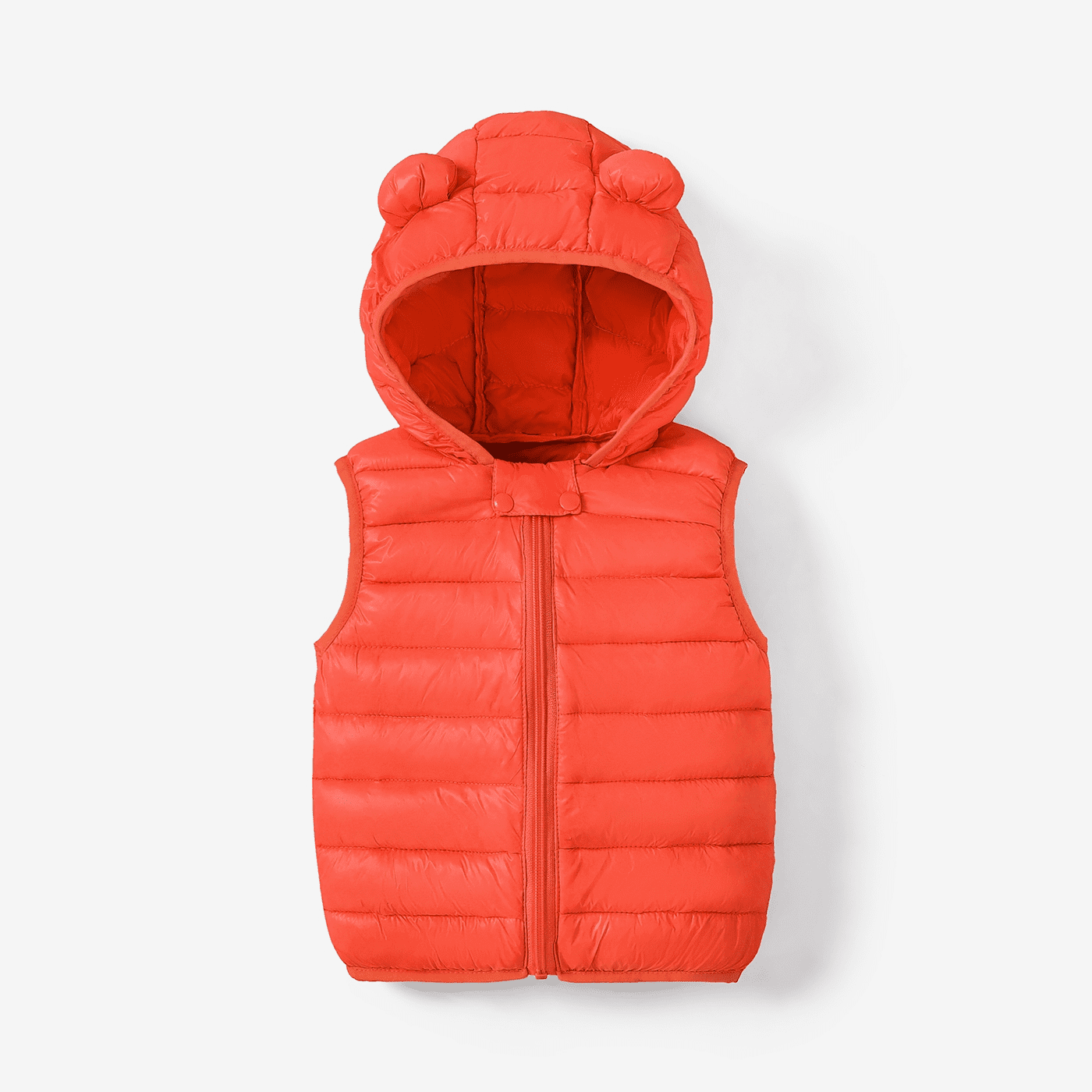 PatPat Veste Sans Manches Matelassée en Coton à Capuchon pour Tout-Petit Garçon/fillette