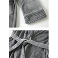 thumbnail image 4 of LinYooLi Women's Lapel Fleece Bathrobe Soft Plush Spa Robe Warm Pajamas with Pockets Soft Pjs Loungewear for Women, 4 of 5