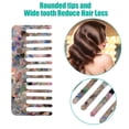 thumbnail image 3 of Unique Bargains 2 Pcs Anti-Static Hair Comb Wide Tooth for Curly Hair Hair Care Detangling Comb 2.5mm Thick Multicolor, 3 of 7