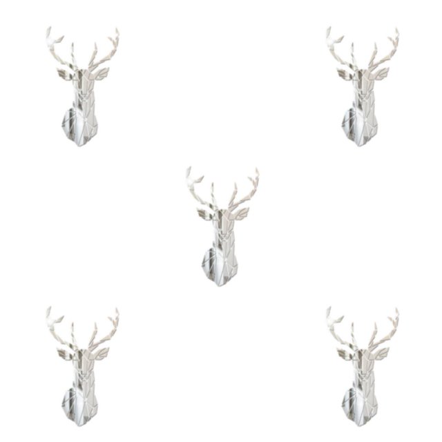 Redempat Living Space With 3D Mirror Deer Wall Sticker Easy To Paste And Remove silver S 5Set