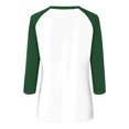thumbnail image 5 of TSADFHJI Débardeurs Blancs pour Femmes avec Soutien-Gorge Intégré, Haut à Manches 3/4, Chemise Raglan Décontractée d'Été, Col Rond, TTG Vert, 5 of 5