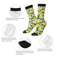 thumbnail image 4 of Lsque Lemon1 Printed Men's Crew Socks, Soft Durable Breathable Moisture-Wicking with Odor Control Cotton socks, 4 of 6