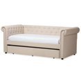 thumbnail image 3 of Baxton Studio Mabelle Fabric Daybed with Trundle in Light Beige, 3 of 8