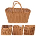 thumbnail image 3 of SHISUYAN 1pc Portable Vegetable Storage Basket Rural Style Storage Basket Outdoor Basket, 3 of 6