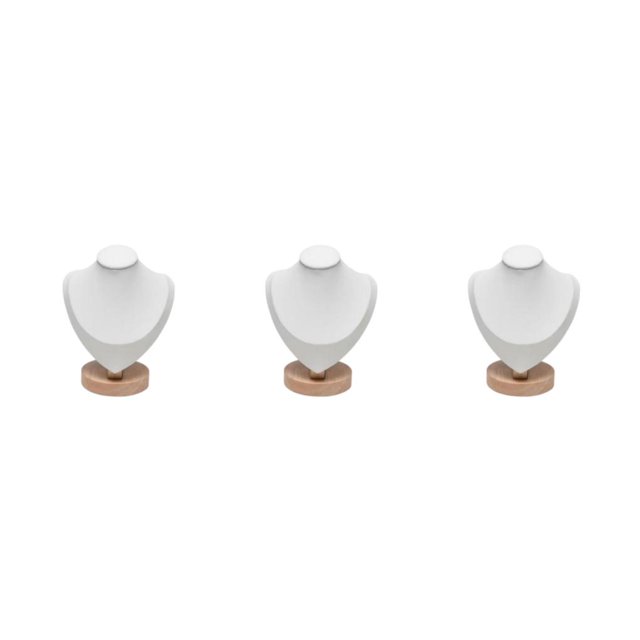 Ruiboury Présentoir de Colliers Chic et Stable pour Commode Magasin de Détail Showroom S Blanc 3Ensemble