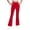 Red, variant on FAIWAD Girls Flare Leggings Fleece Lined High Waist Bell Bottom Pants Fall Winter Warm Workout Activewear