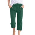 thumbnail image 1 of Women Comfortable High Waisted Wide Leg Pants Drawstring Elastic Trousers Comfy Straight Leg Long Pants With Pockets, 1 of 5