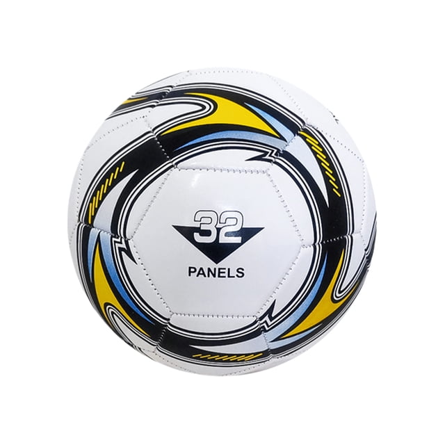 Decodeary Size 5 Soccer Ball Machine Stitched Panels For Added Durability Rubber Bladder White yellow