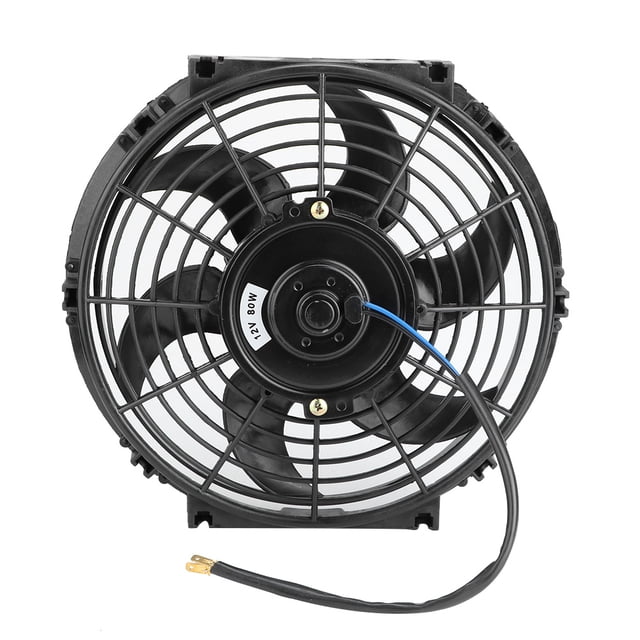 Radiator Fan Electric Fan Cooling Fan Slim Fan Universal Fan 10in Electric Radiator Slim Fan Push/Pull 12V With Installation Accessories