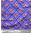 thumbnail image 1 of Soimoi Rayon Fabric Check,Leaves & Rose Floral Fabric Prints By Yard 56 Inch Wide, 1 of 3