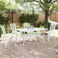 thumbnail image 1 of vidaXL 5 Piece Garden Dining Set White Cast Aluminium, 1 of 5