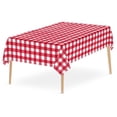 thumbnail image 2 of Penkiiy Checkered Tablecloth 554 x 108 Inch Plastic Plaid Tablecloth Vinyl Tablecloth with Flannel Backing Party Table Cloth Oilcloth Waterproof Tablecloth, 2 of 9