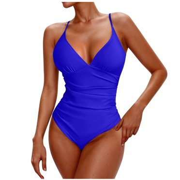 Abcnature Swimming Suits for Women Solid Color Swimsuit Conservative Bikini Swimsuit Women's One-Piece Swimsuit