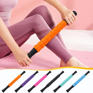 Sentmoon Bâton de Rouleau de Massage Bâton de Rouleau Musculaire Engrenage de Bâton de Massage Rouleau de Fascia Bâton de Rouleau en Plastique Arbre de Bâton Entraînement Physique Yoga Relaxation Musculaire Profonde Arbre de Massage