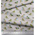 thumbnail image 3 of Soimoi Crepe Silk Fabric Flycathcer Bird Decor Fabric Printed Yard 42 Inch Wide, 3 of 5