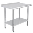 thumbnail image 1 of Stainless Steel Table, High Bearing Table with Backsplash and Undershelf Workbench Easy Clean for Kitchen Restaurant Workshops,48x24x35inch, 1 of 8