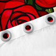 thumbnail image 4 of Ensemble de Rideaux de Fenêtre Roses Rouges de 2 Panneaux, Jardin Naturel Fleurs Épanouies Rideau de Fenêtre Romantique, Style Vitrail Artistique Rideau Patchwork pour Décoration de Chambre d'Ado Adulte, 42wx84l Pouces, 4 of 6