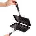thumbnail image 2 of CIMAXIC Double-sided Bakeware Baking Plate Sandwich Baking Mold Non-stick Baking Pan,13.98"X9.45"X1.18", 2 of 5