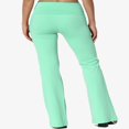 thumbnail image 2 of Women‘s PLUS Basic Foldover Waistband Comfy Stretch Cotton Boot Cut Lounge Yoga Pants, 2 of 7