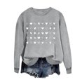 thumbnail image 2 of Meichang Chandails de la Saint-Valentin pour Femmes, Chandail en Molleton Graphique Cœur d'Amour, Chandails en Molleton Col Rond Décontractés à Manches Longues, Cadeaux de la Saint-Valentin, Chandail-Over, Liquidation de Printemps, 2 of 4