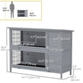 thumbnail image 3 of PawHut 2 Tier Rabbit Hutch Bunny Pet House Wooden Coop Run Grey, 3 of 10