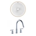 thumbnail image 1 of Imaginations Américaines 16.5 pouces W Ensemble d'évier Undermount Blanc, 1 of 8