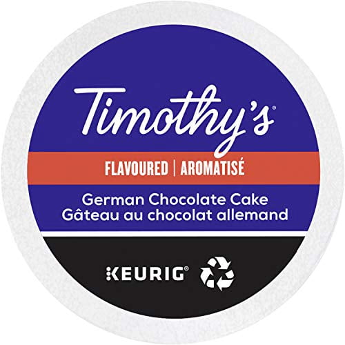 Timothy's World Coffee German Chocolate Cake K-cup for Keurig Brewers, 96 Count