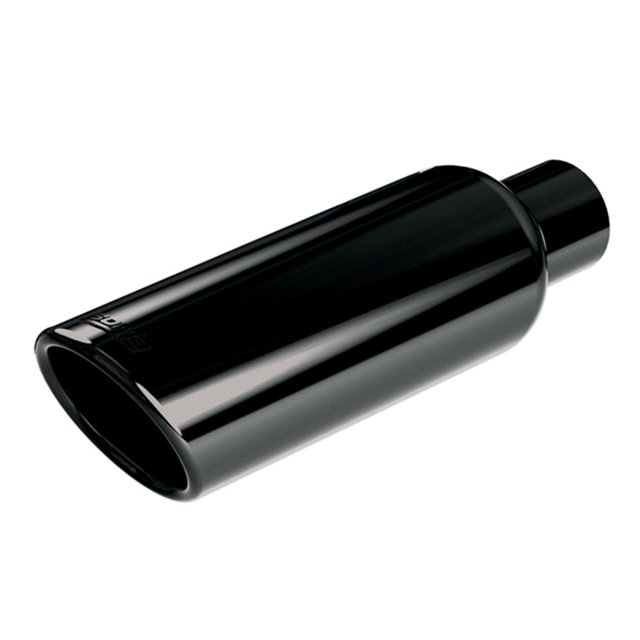 Borla Embout de Tuyau d'Échappement 20162 T-304 Acier Inoxydable; Diamètre d'Entrée 2,75 Pouces; Diamètre de Sortie 4 Pouces; Coupe d'Angle; Bord Roulé; Longueur 14 Pouces; Chrome Noir sur Embout en Acier Inoxydable T-304
