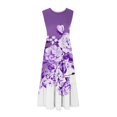 thumbnail image 4 of SDNall Womens Round Neck Sleeveless Printed Dress, 4 of 9