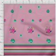 thumbnail image 1 of oneOone Georgette Viscose Fabric Stripe & Floral Panel Decor Fabric Printed BTY 42 Inch Wide, 1 of 1