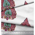 thumbnail image 3 of Soimoi Poly Georgette Fabric Leaves & Floral Block Print Fabric by The Yard 42 Inch Wide, 3 of 3