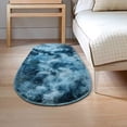 thumbnail image 4 of Hxlamzoo Fluffy Oval Area Rug, Soft Tie Dye Rug, Shaggy Colorful Rug, for Bedroom, Living Room, Teen Dorm, Baby Nursery, 11 Colors & 3 Sizes, 4 of 6