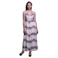 thumbnail image 1 of Bimba Robe Longue Chic Imprimée Teinture sur Nœuds pour Femmes, Style Bohème, Maxi d'Été, Tenue de Plage - Grand, 1 of 6