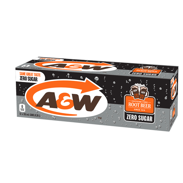 A&W Zero Sugar Root Beer 12缶✖️４ケース A&W Zero Sugar Root Beer® 355mL Cans, 12 Pack - Walmart.ca