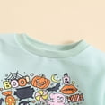 thumbnail image 4 of Bébé Garçons Halloween Sweat-Shirts à Manches Longues Cartoon Lettre Imprimé Pull Enfant Automne Tops, 4 of 8