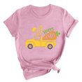 thumbnail image 2 of RKSTN Hauts Grande Taille pour Femmes Mode Été 2024 Col Rond Manches Courtes T-shirt Décontracté Ample Imprimé Graphique Voiture de Pâques, 2 of 4